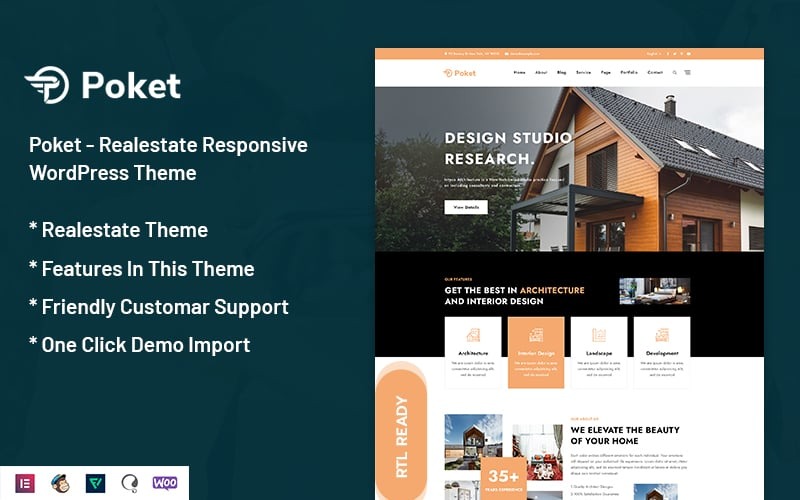 Poket - Realestate Responsive WordPress Theme