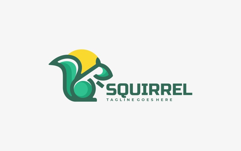 Squirrel Color Mascot Logo Logo Template
