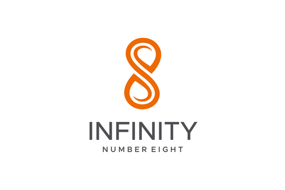 Infinity Number Eight Logo Design Template