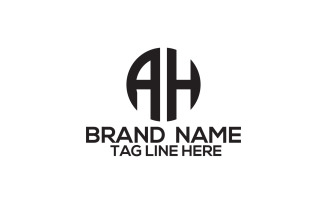 AH letter Logo Design Template