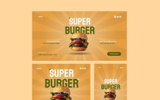 Burger Social Media Ads Template