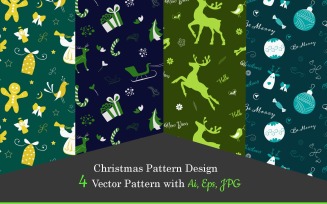 Christmas Seamless Pattern Design By Zarbagull