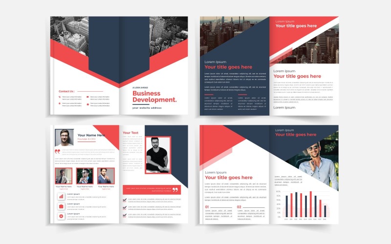 Creative Business Bi-fold Brochure Template Corporate Identity