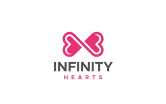 Infinity Hearts Logo Template