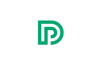 Letter D P Letters DP PD logo template
