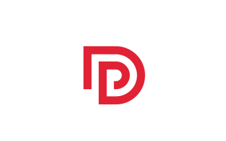 Letter D P Letters PD vector logo design template