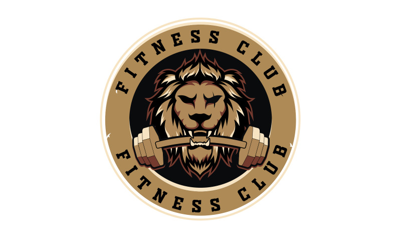Lion Gym Sport Fitness Logo Logo Template