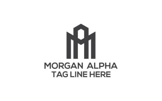 Morgan Alpha Am letter Logo Design