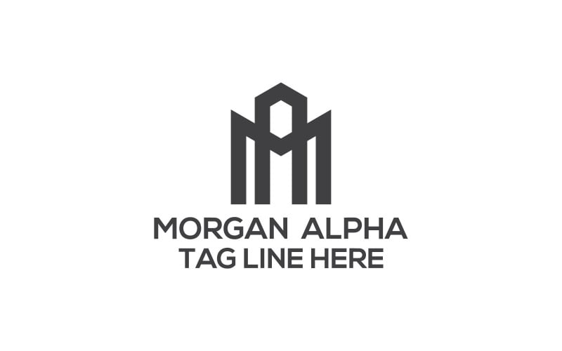 Morgan Alpha Am letter Logo Design Logo Template