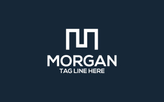 Morgan M letter Logo Design Template