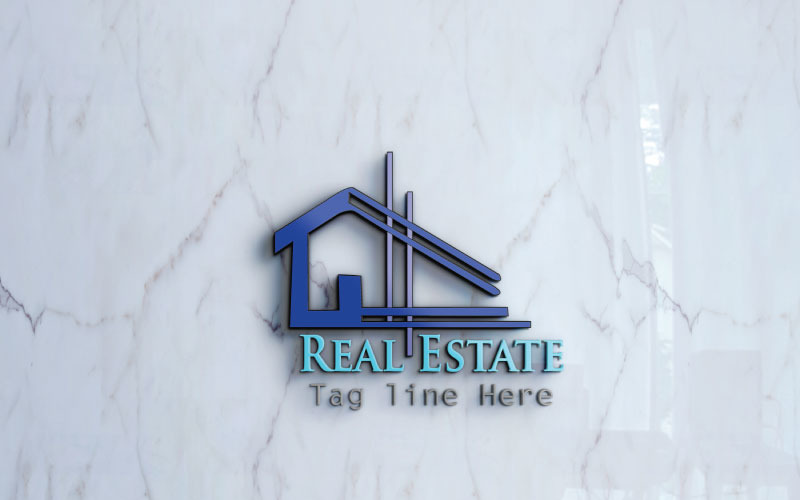 Real Estate Logo (3D minimal Logo) Logo Template