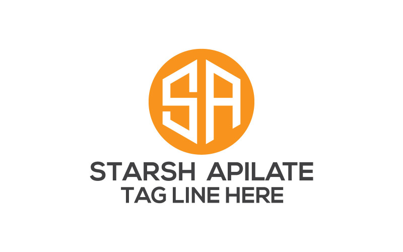 Stash Apilate SA letter logo Design Template Logo Template