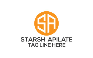 Stash Apilate SA letter logo Design Template
