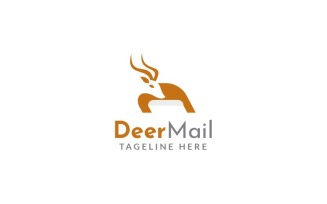 Deer Mail Logo Design Template