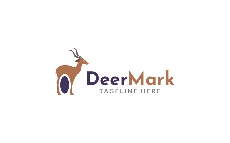 Deer Mark Logo Design Template Vol 3 Logo Template