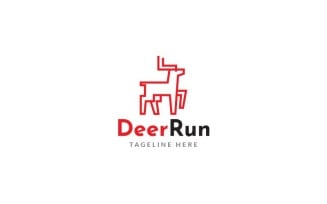 Deer Run Logo Design Template