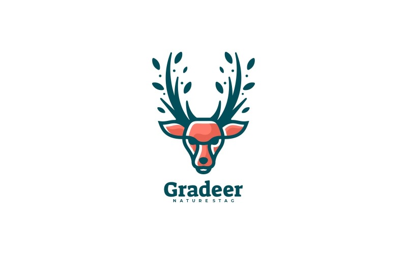 Deer Simple Mascot Logo Style Logo Template