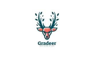 Deer Simple Mascot Logo Style