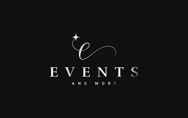 Events Concept On Black Background Corporate Identity