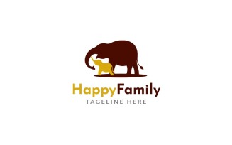 Happy Family Logo Design Template