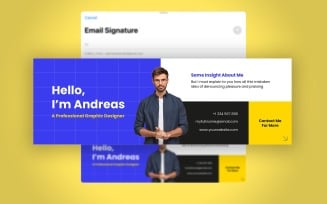 Minimalist Modern Email Signature Template UI Elements