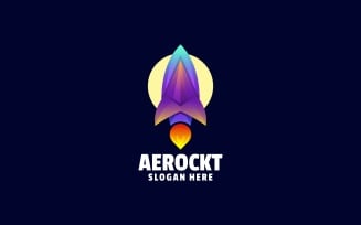 Rocket Gradient Colorful Logo