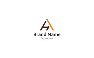 AH Letter Design Logo Template
