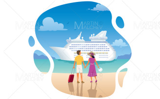 Going on Vacation Vector Illustration