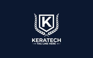 Keratech K Letter Logo Design Template