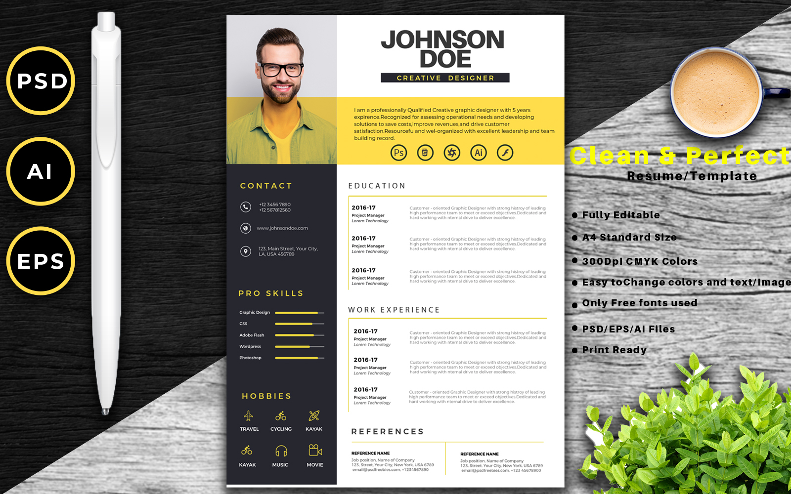 Template #219241 Design 2021rusume Webdesign Template - Logo template Preview