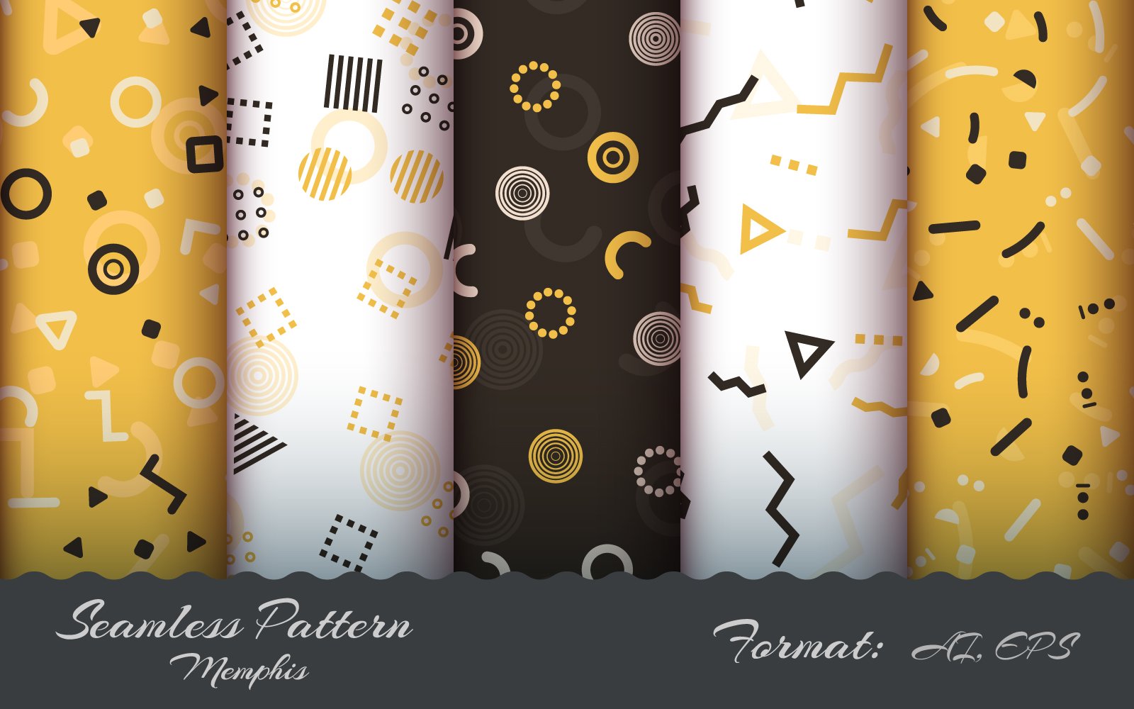 Kit Graphique #219294 Seamless Memphis Web Design - Logo template Preview