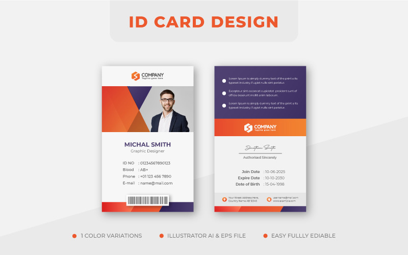 Creative Corporate Business Office ID Card Design Corporate Identity