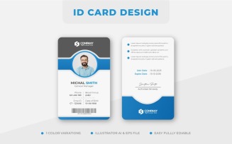 Professional Corporate Clean ID Card Template