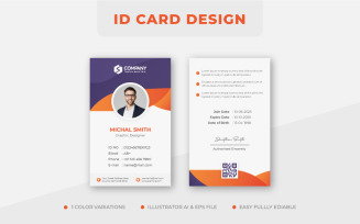 Professional Corporate Office Identity Card Design Template