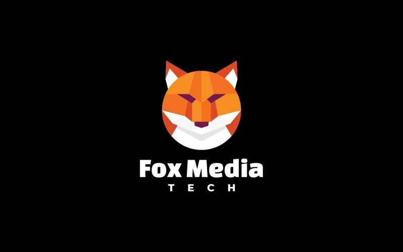 Fox Media Color Logo Style Logo Template