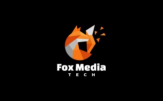 Fox Media Low Poly Logo Style