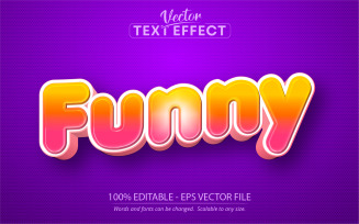 Funny - Cartoon Style, Editable Text Effect, Font Style, Graphics Illustration