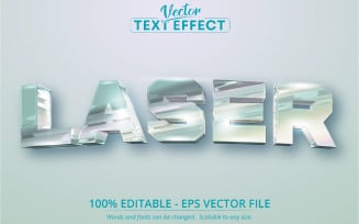 Laser - Wrinkled Foil Style, Editable Text Effect, Font Style, Graphics Illustration