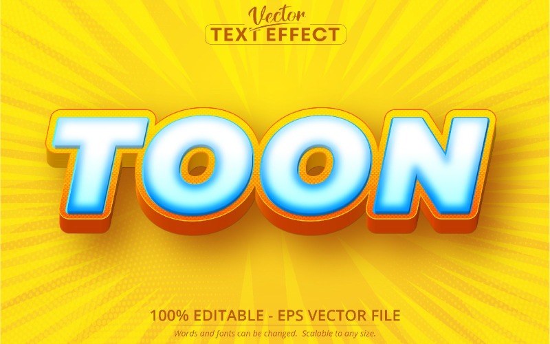 Toon - Cartoon Style, Editable Text Effect, Font Style, Graphics Illustration
