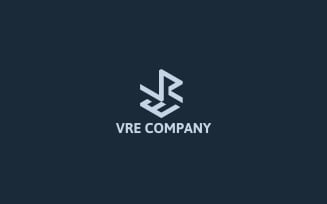 V+R+E Abstract logo design template