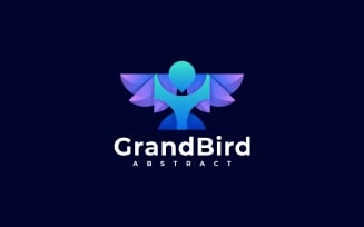 Abstract Grand Bird Gradient Logo Style