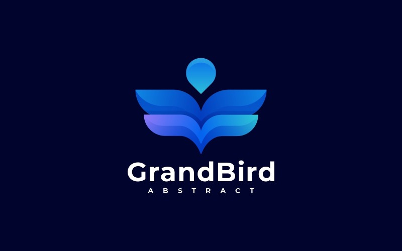 Abstract Grand Bird Gradient Logo Logo Template