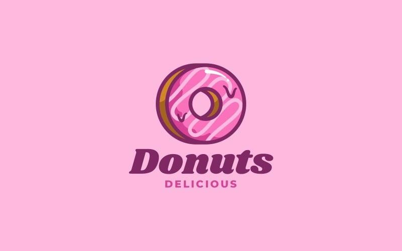 Donuts Simple Mascot Logo Style Logo Template