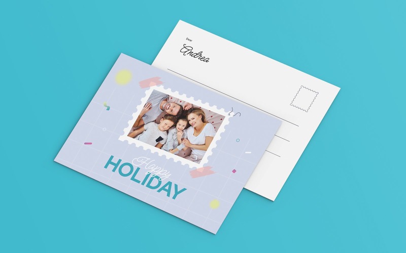 Family Holiday Greeting Card Template Corporate Identity