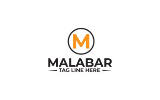 Malabar M Letter Logo Design Template