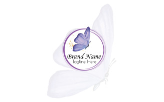 Butterfly Water Color Logo Template