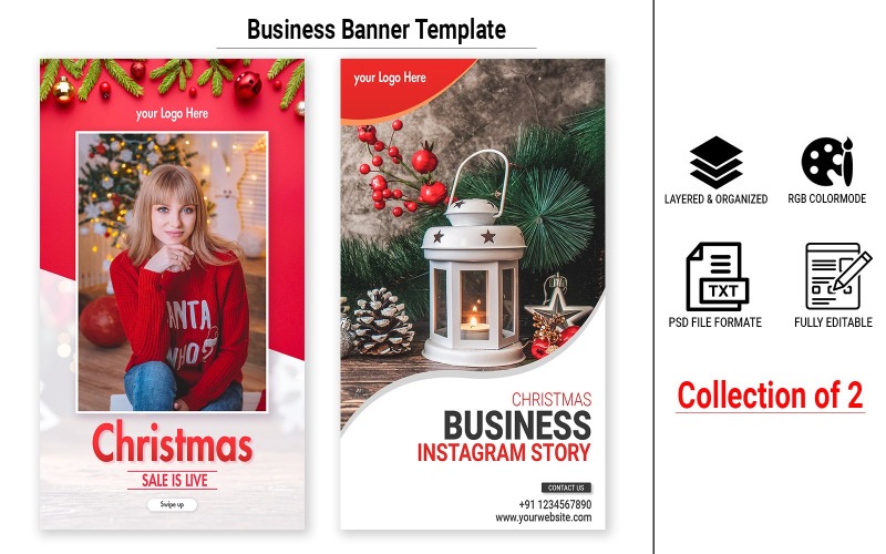 Christmas Promotional Instagram Story Template Collections Social Media