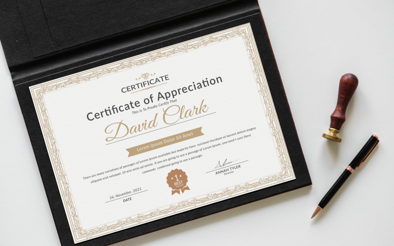 Classic Certificate Template v3.0
