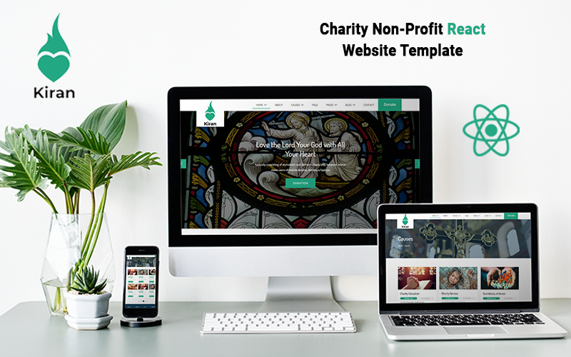 Kiran - Charity Non-Profit React Template Website Template