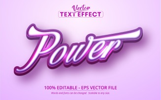 Power - Game Style, Editable Text Effect, Font Style, Graphics Illustration